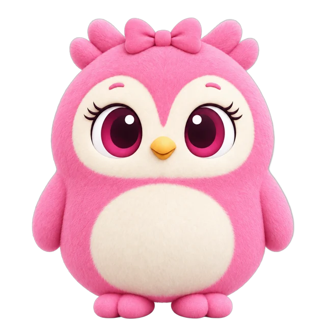 Pinky, the pink owl mascot